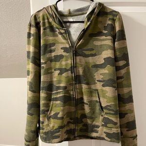 Lucky BRand Camo Zip Hoodie